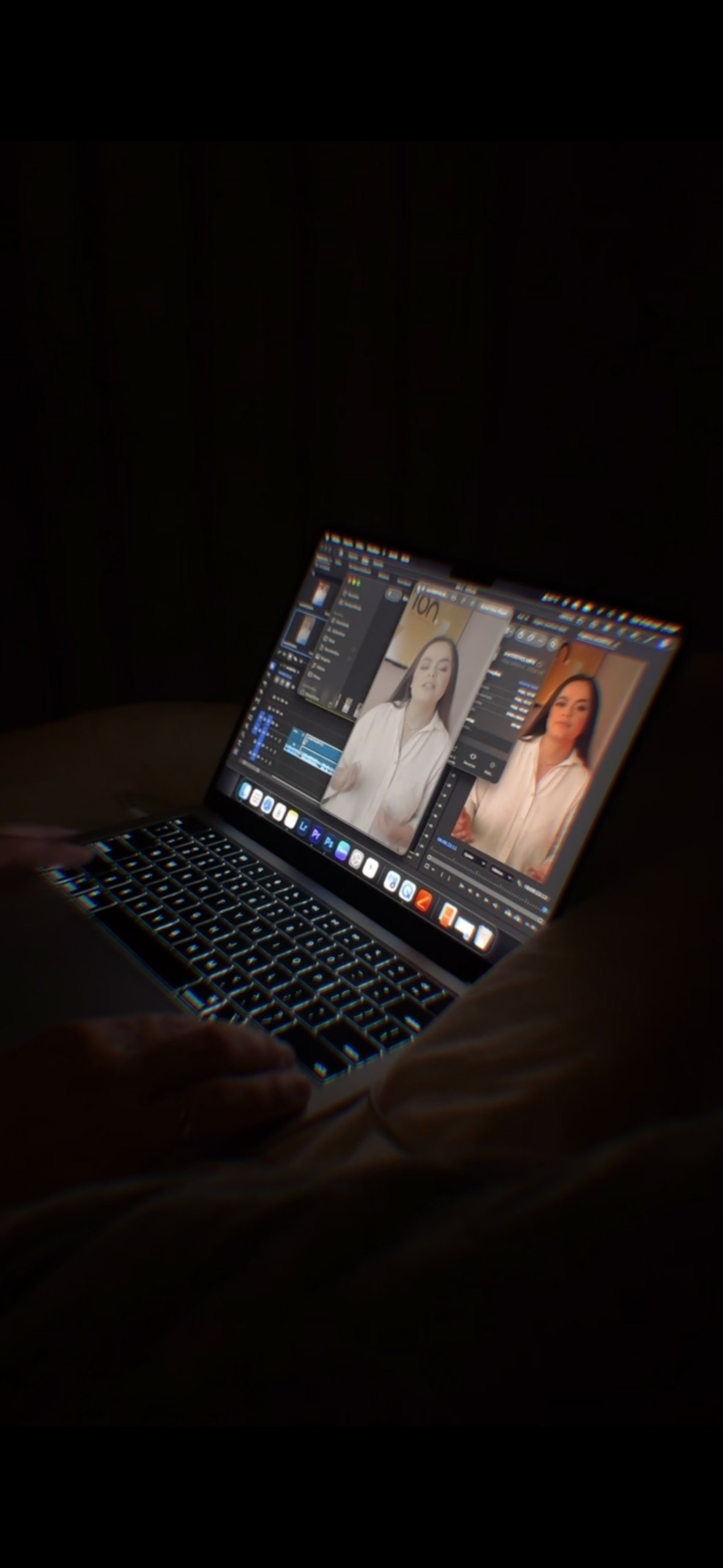 Edição de um vídeo da ION no notebook